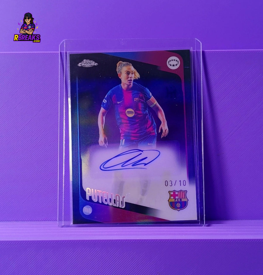 Alexia Putellas Topps Chrome UWCL 25-26 Auto of 10 card pulled live on an RBreaks break
