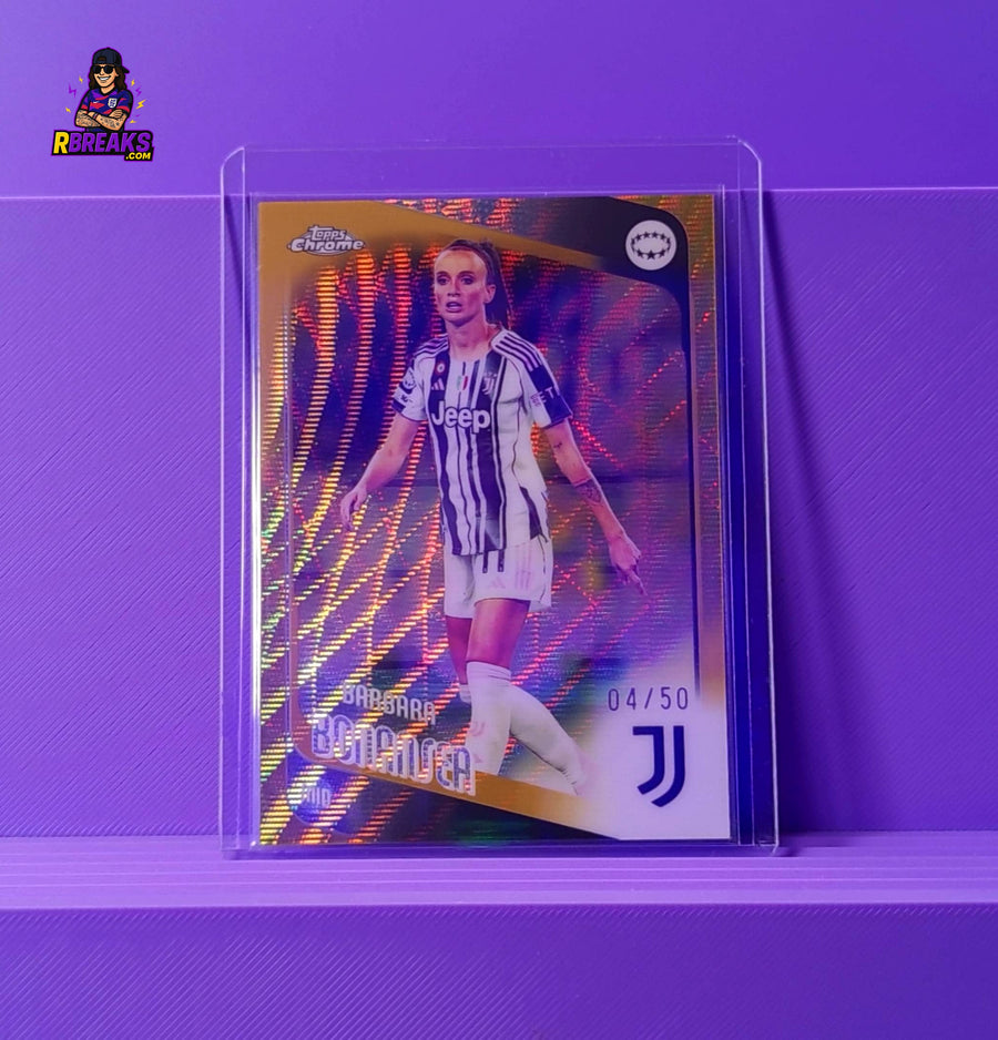 Barbara Bonansea Topps Chrome UWCL 25-26 of 50 card pulled live on an RBreaks break