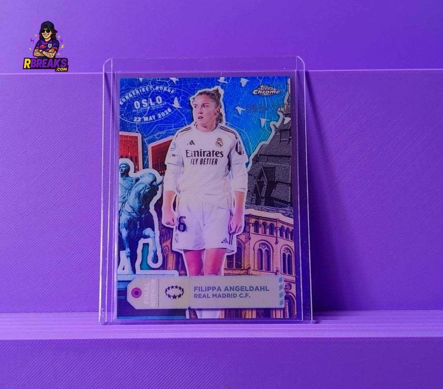 Filippa Angeldahl Topps Chrome UWCL 25-26 Final Destination of 150 card pulled live on an RBreaks break
