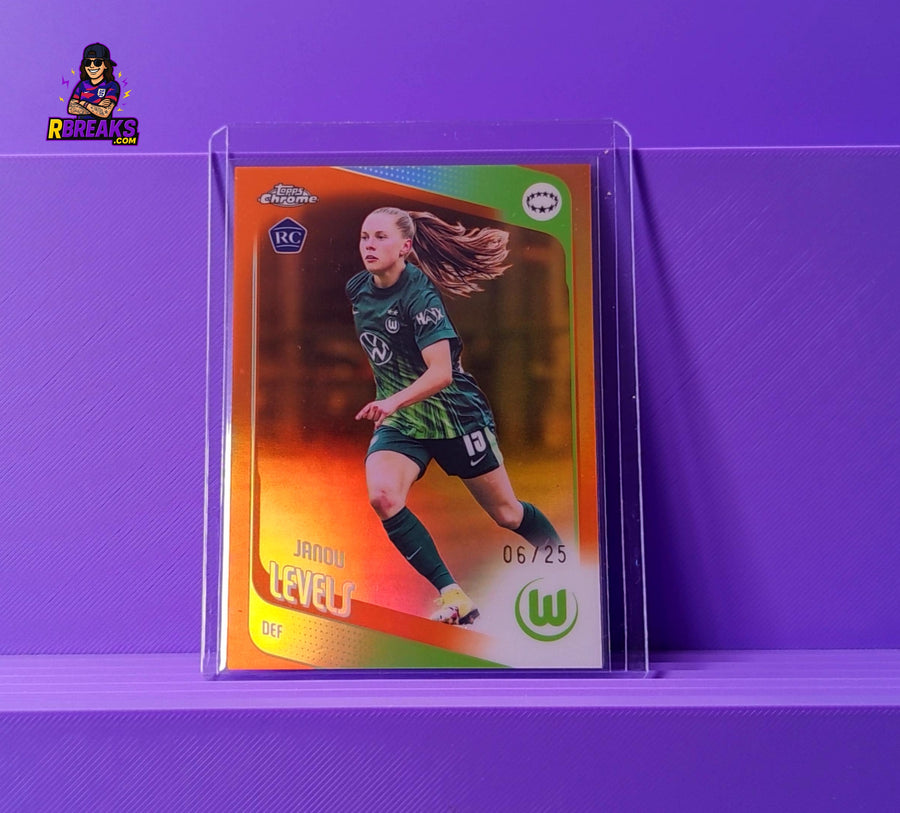 Janou Levels Topps Chrome UWCL 25-26 of 25 card pulled live on an RBreaks break