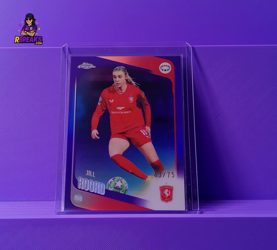 Jill Roord Topps Chrome UWCL 25-26 of 75 card pulled live on an RBreaks break