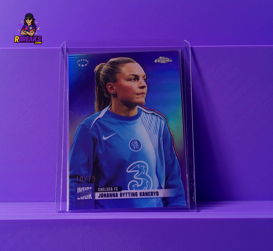 Johanna Rytting Kaneryd Topps Chrome UWCL 25-26 Inside Look of 75 card pulled live on an RBreaks break