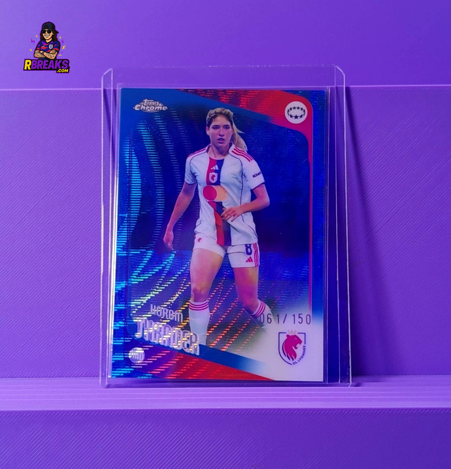 Korbin Shrader Topps Chrome UWCL 25-26 of 150 card pulled live on an RBreaks break
