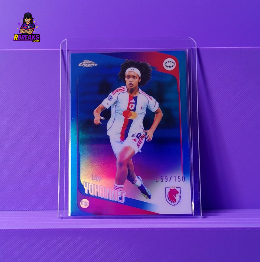 Lily Yohannes Topps Chrome UWCL 25-26 of 150 card pulled live on an RBreaks break