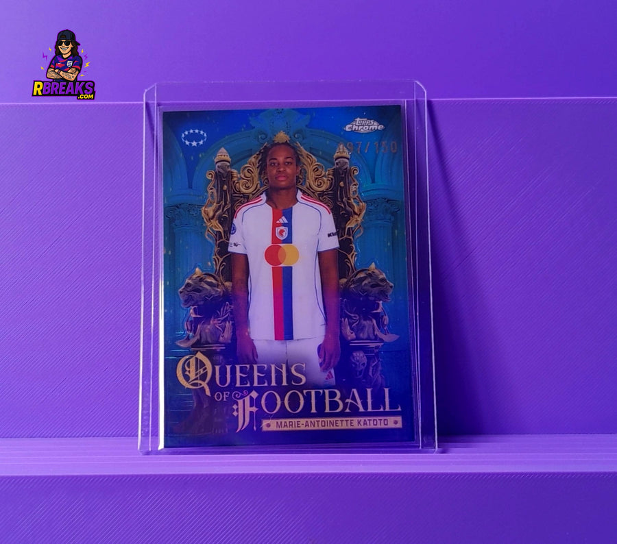 Marie-Antoinette Katoto Topps Chrome UWCL 25-26 Queens of Football of 150 card pulled live on an RBreaks break