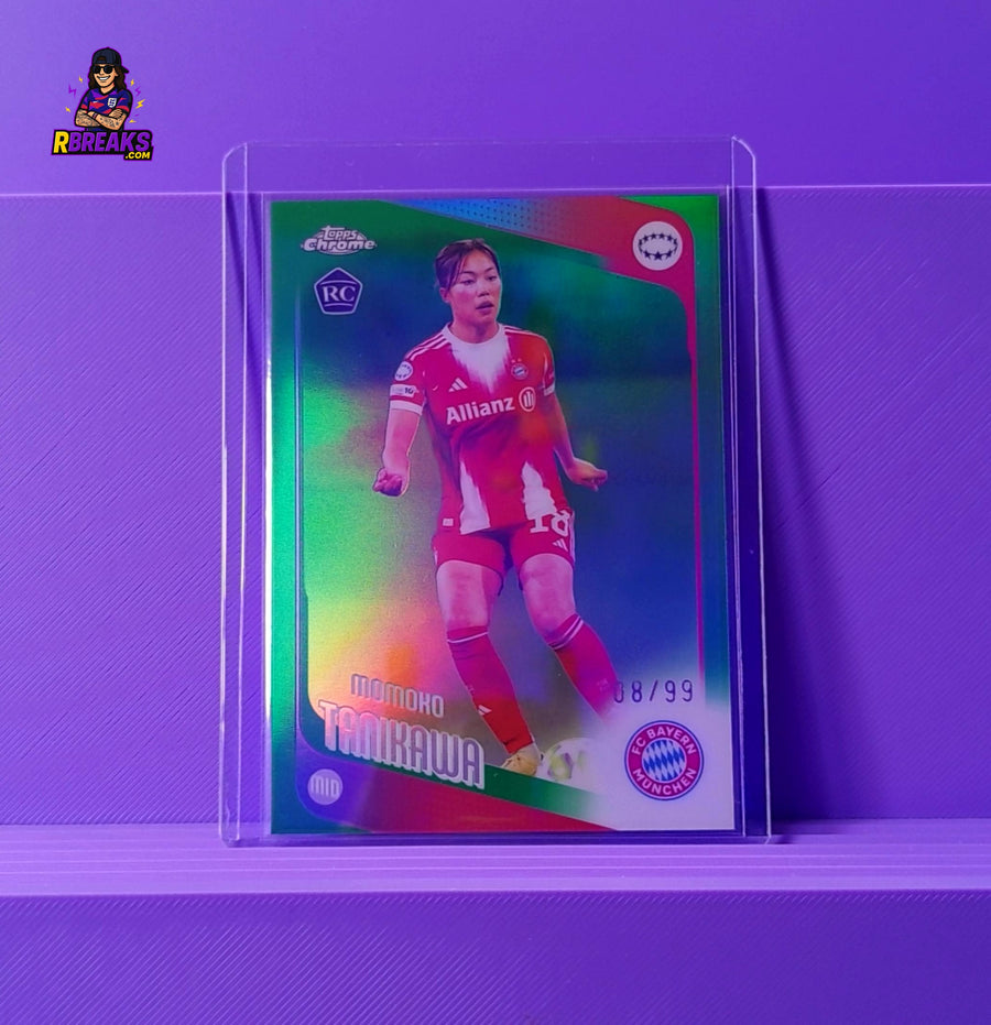 Momoko Tanikawa Topps Chrome UWCL 25-26 of 99 card pulled live on an RBreaks break
