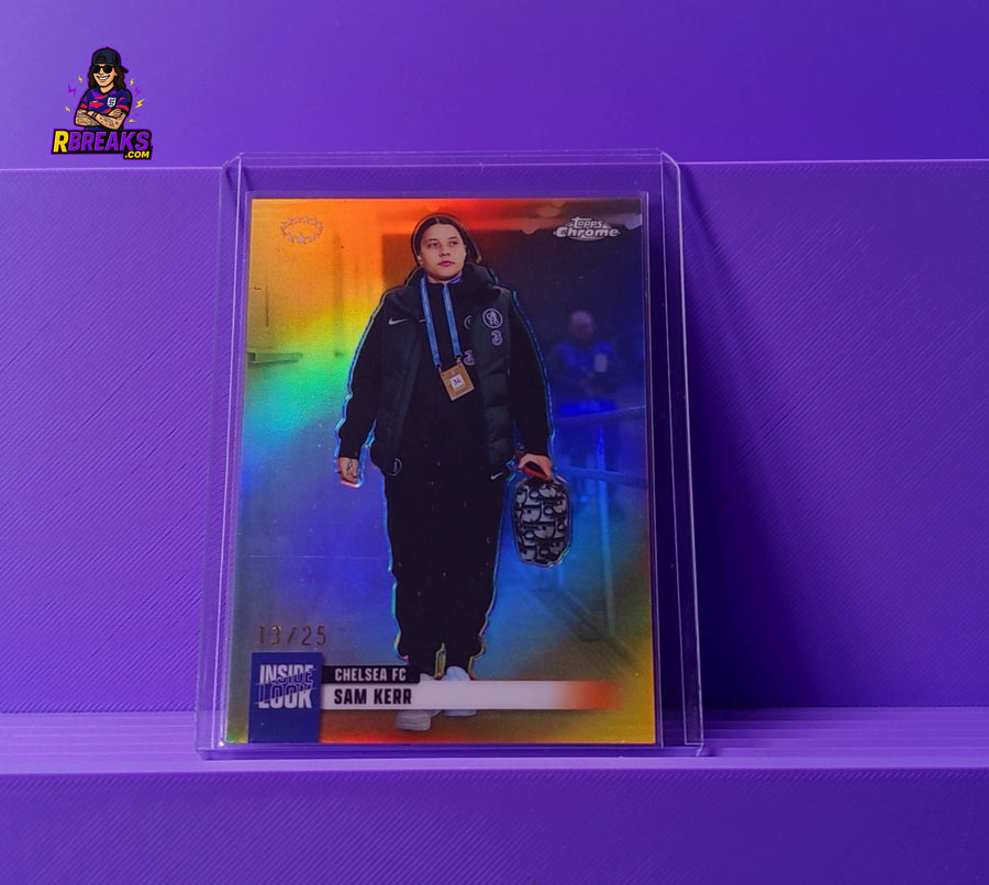 Sam Kerr Topps Chrome UWCL 25-26 Inside Look of 25 card pulled live on an RBreaks break