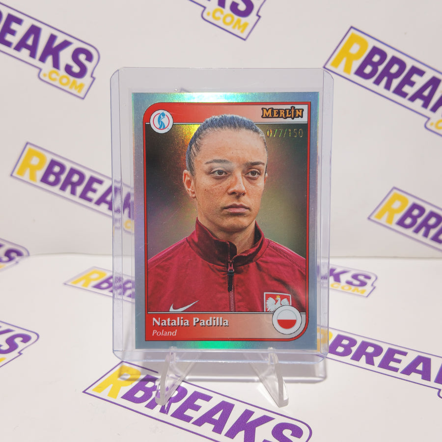 Natalia Padilla Topps Merlin Womens Euros 2025 of 150 card pulled live on an RBreaks break