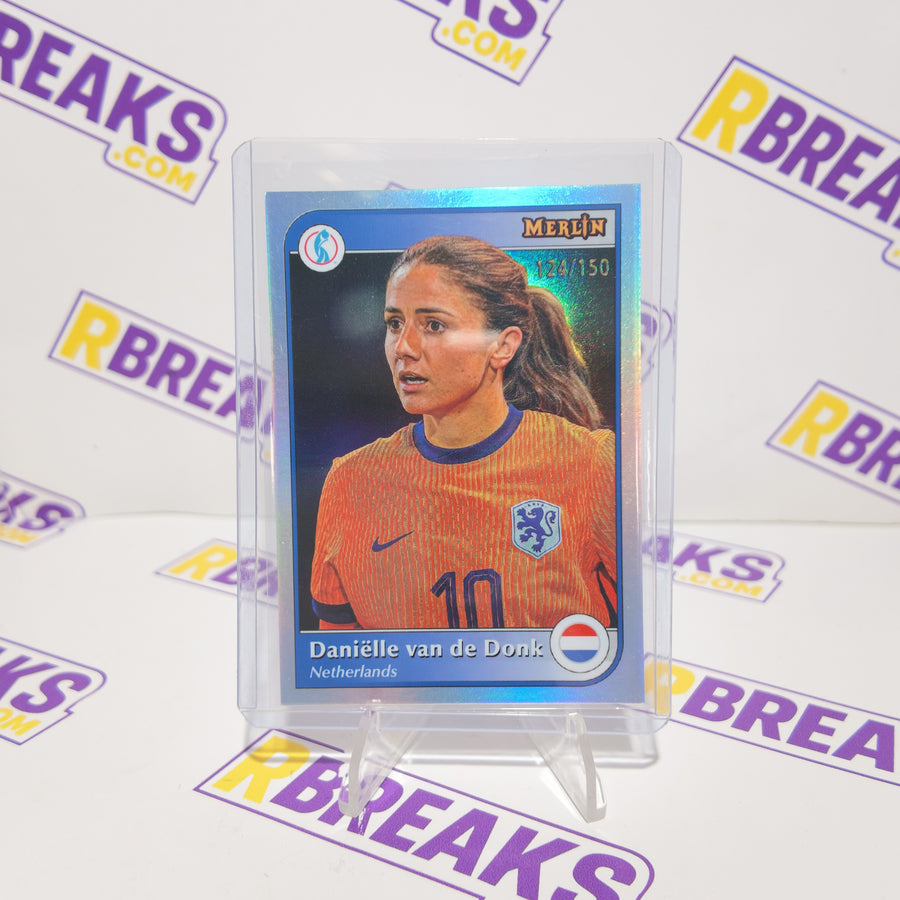 Danielle van de Donk Topps Merlin Womens Euros 2025 of 150 card pulled live on an RBreaks break