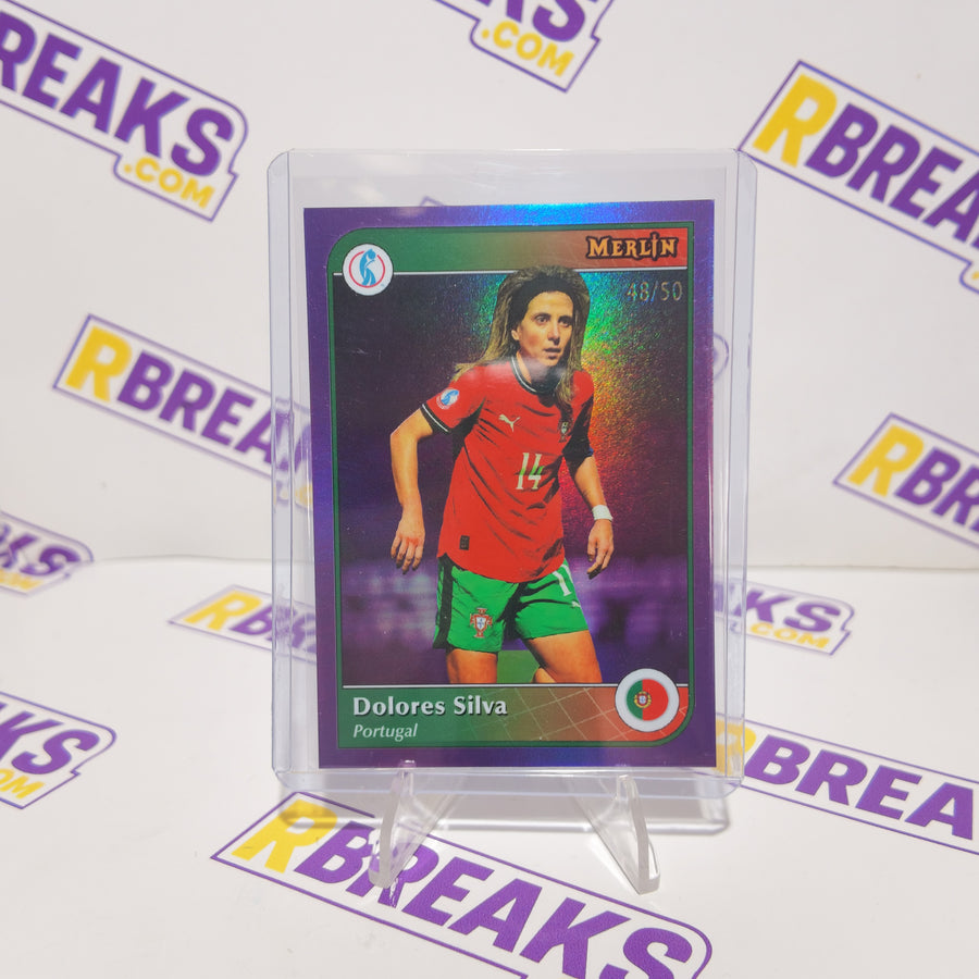 Dolores Silva Topps Merlin Womens Euros 2025 of 50 card pulled live on an RBreaks break