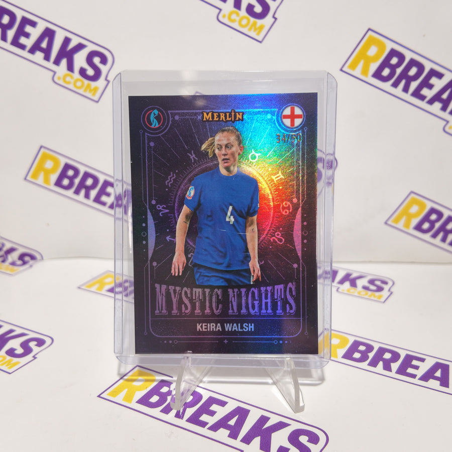 Keira Walsh Topps Merlin Womens Euros 2025 Mystic Nights of 50 card pulled live on an RBreaks break