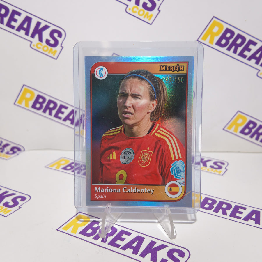 Mariona Caldentey Topps Merlin Womens Euros 2025 of 150 card pulled live on an RBreaks break