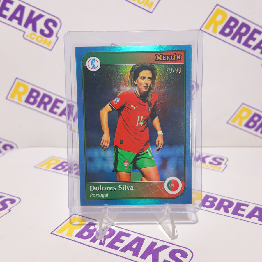 Dolores Silva Topps Merlin Womens Euros 2025 of 99 card pulled live on an RBreaks break