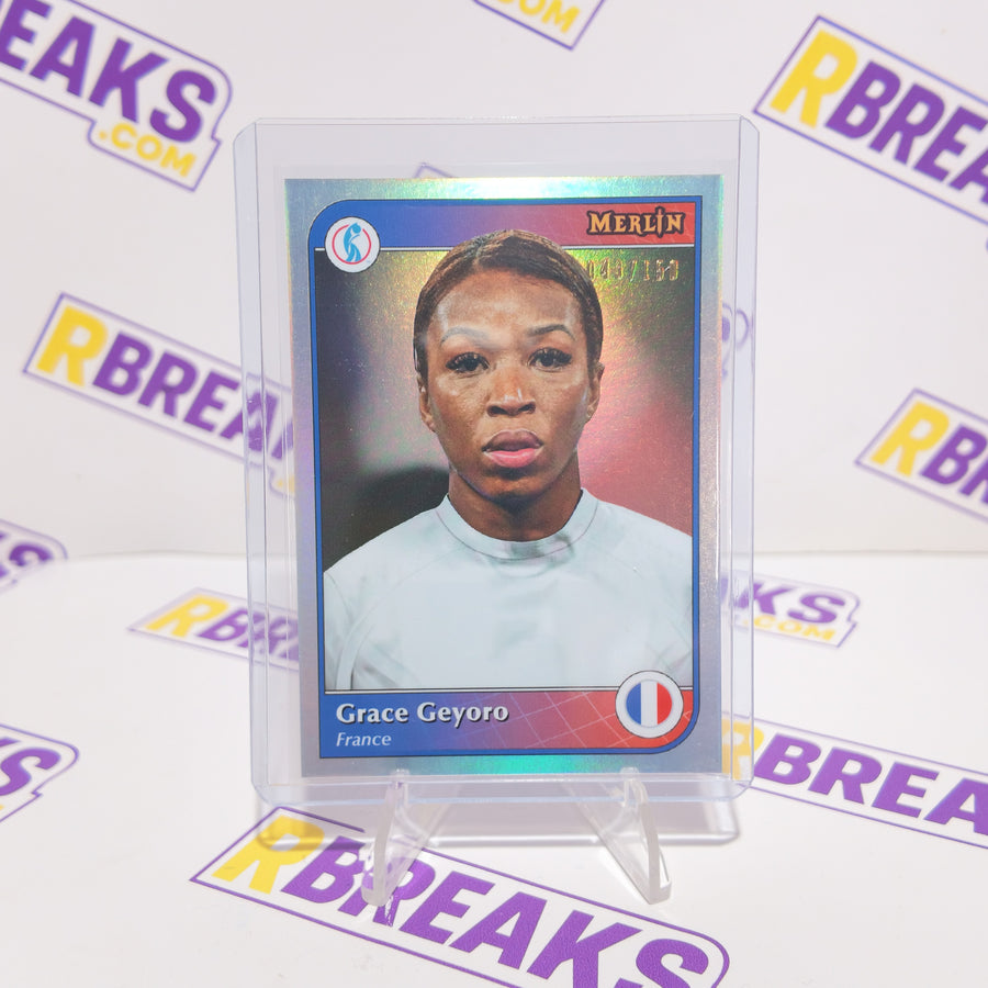 Grace Geyoro Topps Merlin Womens Euros 2025 of 150 card pulled live on an RBreaks break