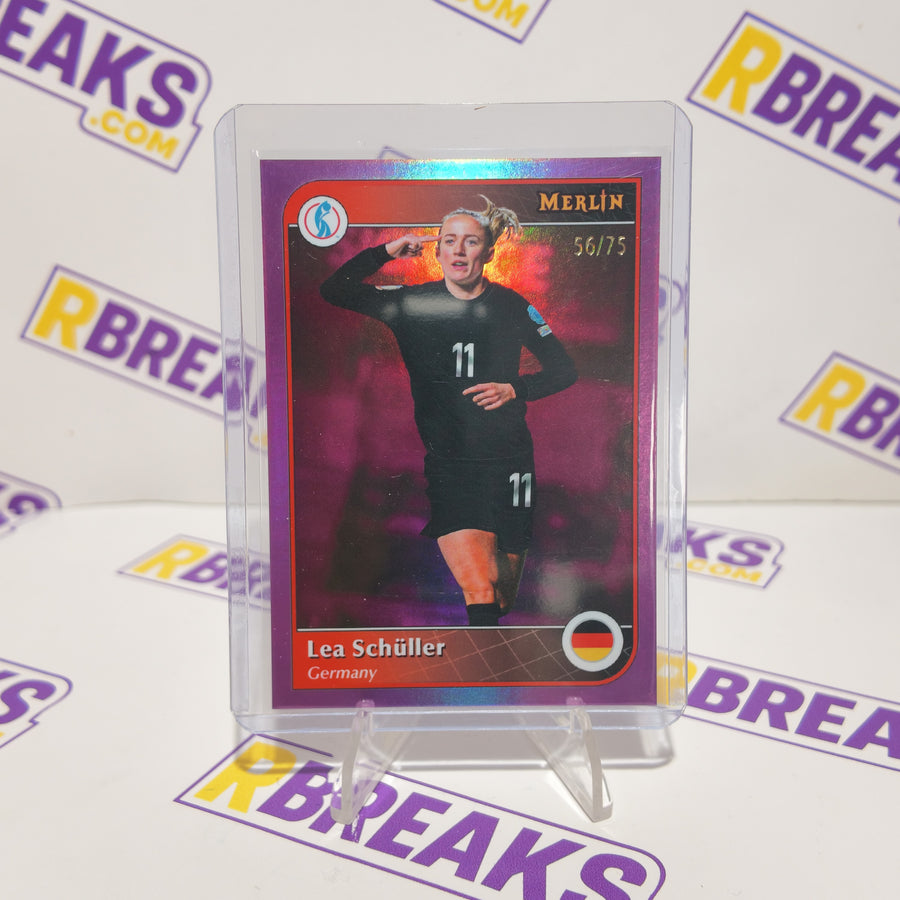 Lea Schüller Topps Merlin Womens Euros 2025 of 75 card pulled live on an RBreaks break