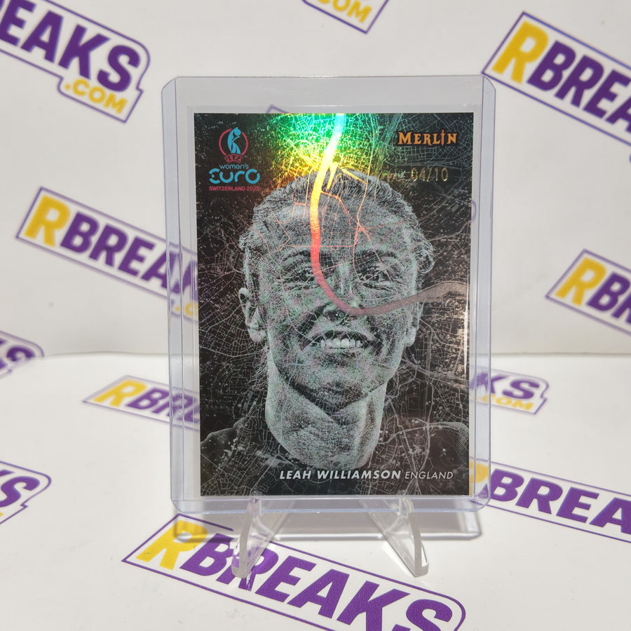 Leah Williamson Topps Merlin Womens Euros 2025 Basel at Night of 10 card pulled live on an RBreaks break