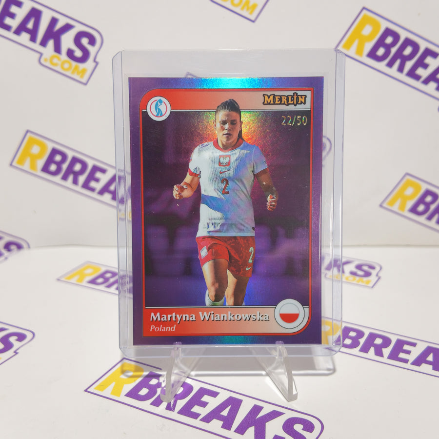 Martyna Wiankowska Topps Merlin Womens Euros 2025 of 50 card pulled live on an RBreaks break